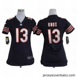 Nike Chicago Bears 13 Johnny Knox Blue Nike NFL Jerseys