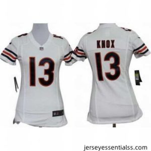 Nike Chicago Bears 13# Johnny Knox White Nike NFL Jerseys