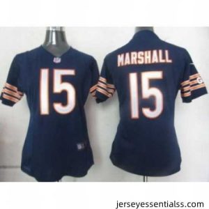 Nike Chicago Bears 15 Marshall Blue Nike NFL Game Jerseys