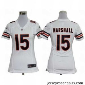Nike Chicago Bears 15 Marshall White Nike NFL Game Jerseys