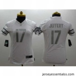Nike Chicago Bears #17 Jeffery Platinum White Jerseys