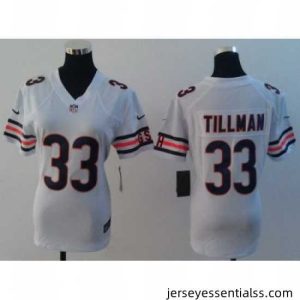 Nike Chicago Bears 33 Charles Tillman White NFL Jerseys