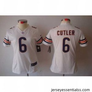 Nike Chicago Bears 6 Cutler White[Women's NIKE LIMITED Jersey]