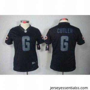 Nike Chicago Bears 6# Jay Cutler Black Jerseys[Impact Limited]