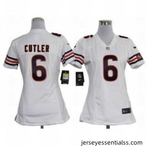 Nike Chicago Bears 6# Jay Cutler White Jersey