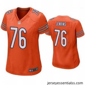 Nike Chicago Bears 76 Teven Jenkins  orange Vapor Untouchable Limited Jersey