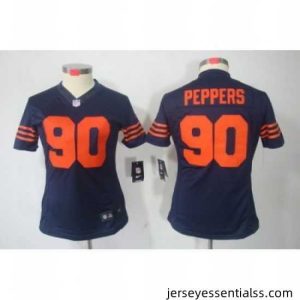 Nike Chicago Bears 90 Julius Peppers Blue Color[Limited Jerseys]Orange Number