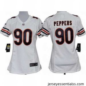 Nike Chicago Bears 90# Julius Peppers White Nike NFL Jerseys