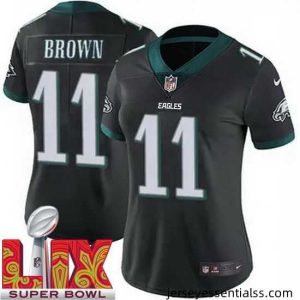 Philadelphia Eagles A.J. Brown #11 Black 2024 2025 Super Bowl LIX F.U.S.E Stitched NFL Jersey