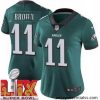 Philadelphia Eagles A.J. Brown #11 Green 2024 2025 Super Bowl LIX F.U.S.E Stitched NFL Jersey
