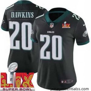 Philadelphia Eagles Brian Dawkins #20 Black 2024 2025 Super Bowl LIX F.U.S.E Stitched NFL Jersey