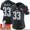 Philadelphia Eagles Cooper DeJean #33 Black 2024 2025 Super Bowl LIX F.U.S.E Stitched NFL Jersey