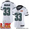 Philadelphia Eagles Cooper DeJean #33 White 2024 2025 Super Bowl LIX F.U.S.E Stitched NFL Jersey