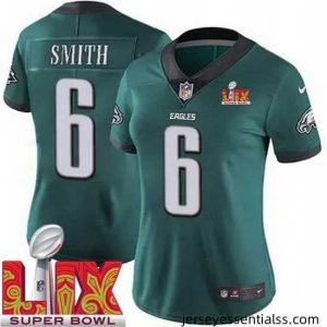 Philadelphia Eagles DeVonta Smith #6 Green 2024 2025 Super Bowl LIX F.U.S.E Stitched NFL Jersey