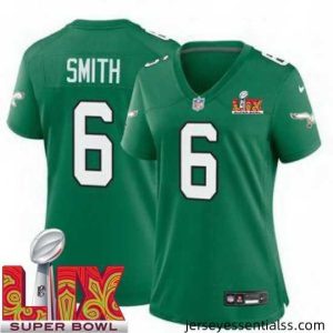 Philadelphia Eagles DeVonta Smith #6 Kelly Green 2024 2025 Super Bowl LIX F.U.S.E Stitched NFL Jersey