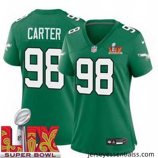 Women-Philadelphia-Eagles-Jalen-Carter-98-Kelly-Green-2024-2025-Super-Bowl-LIX-F-U-S-E-Stitched-NFL-Jersey-888515_23971_550X550