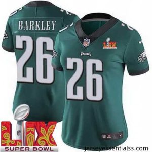 Philadelphia Eagles Saquon Barkley #26 Green 2024 2025 Super Bowl LIX F.U.S.E Stitched NFL Jersey