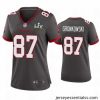 Rob Gronkowski Buccaneers Pewter Super Bowl Lv Game Jersey
