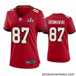 Rob Gronkowski Buccaneers Red Super Bowl Lv Game Jersey