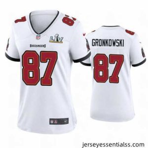 Rob Gronkowski Buccaneers White Super Bowl Lv Game Jersey
