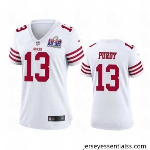 San Francisco 49ers 13 Brock Purdy White 2023 F.U.S.E  Vapor Untouchable Limited Stitched Football 2024 Super Bowl LVIII Jersey