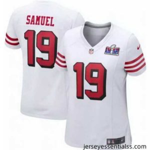 San Francisco 49ers 19 Deebo Samuel White Throwback 2023 F.U.S.E   Vapor Untouchable Limited Stitched Football 2024 Super Bowl LVIII Jersey