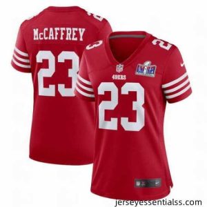 San Francisco 49ers 23 Christian McCaffrey Red 2023 F.U.S.E  Vapor Untouchable Limited Stitched Football 2024 Super Bowl LVIII Jersey