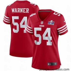 San Francisco 49ers 54 Fred Warner Red 2023 F.U.S.E  Vapor Untouchable Limited Stitched Football 2024 Super Bowl LVIII Jersey