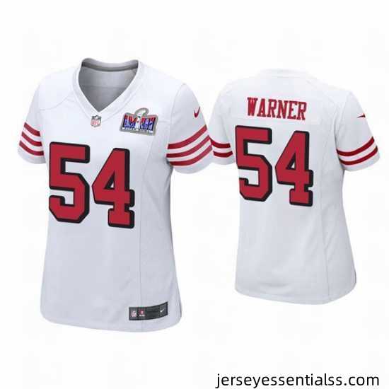 Women-San-Francisco-49ers-54-Fred-Warner-White-Throwback-Vapor-Untouchable-Limited-Stitched-Football-2024-Super-Bowl-LVIII-Jersey-865410_23756_550X550