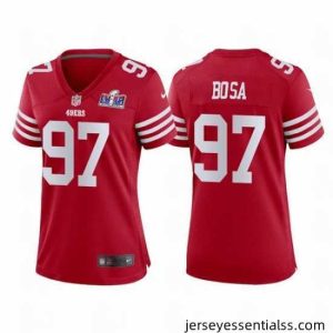 San Francisco 49ers 97 Nick Bosa Red 2023 F.U.S.E  Vapor Untouchable Limited Stitched Football 2024 Super Bowl LVIII Jersey