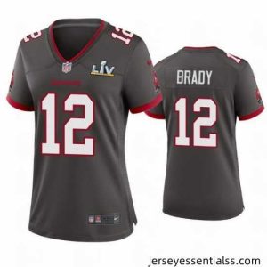 Tom Brady Buccaneers Pewter Super Bowl Lv Game Jersey