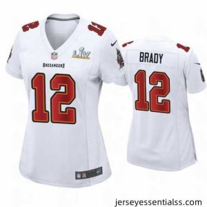 Tom Brady Buccaneers White Super Bowl Lv Game Fashion Jersey