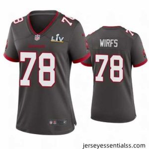 Tristan Wirfs Buccaneers Pewter Super Bowl Lv Game Jersey
