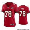 Tristan Wirfs Buccaneers Red Super Bowl Lv Game Jersey