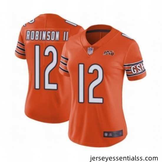 Womens-Chicago-Bears-12-Allen-Robinson-Orange-Alternate-100th-Season-Limited-Football-Jersey-612732_21769_550X550