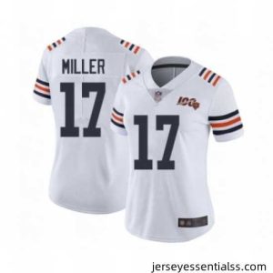 Womens Chicago Bears 17 Anthony Miller White 100th Season Limited Football Jersey