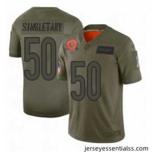 Womens Chicago Bears 50 Mike Singletary Limited Camo 2019 Salute to Service Football Jersey