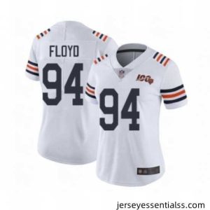 Womens Chicago Bears 94 Leonard Floyd White 100th Season Limited Football Jersey