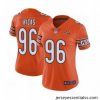 Womens Chicago Bears 96 Akiem Hicks Orange Alternate 100th Season Limited Football Jersey