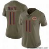 Womens Nike Bears #11 Kevin White Olive  Stitched NFL Limited 2017 Salute to Service Jersey