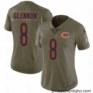 Womens Nike Bears #8 Mike Glennon Olive  Stitched NFL Limited 2017 Salute to Service Jersey