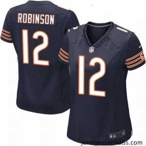 Womens Nike Chicago Bears 12 Allen Robinson Game Navy Blue Team Color NFL Jersey