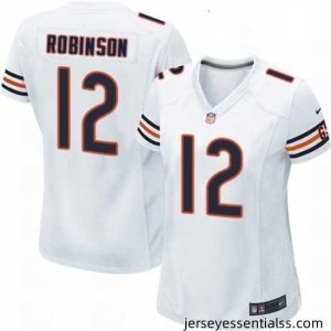 Womens Nike Chicago Bears 12 Allen Robinson Game White NFL Jersey