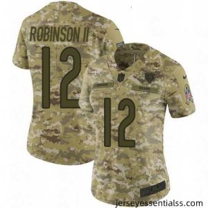 Womens Nike Chicago Bears 12 Allen Robinson Limited Camo 2018 Salute to Service NFL Jersey
