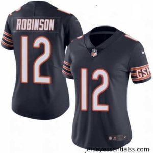 Womens Nike Chicago Bears 12 Allen Robinson Navy Blue Team Color Vapor Untouchable Elite Player NFL Jersey