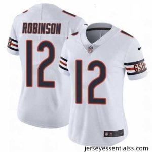 Womens Nike Chicago Bears 12 Allen Robinson White Vapor Untouchable Limited Player NFL Jersey