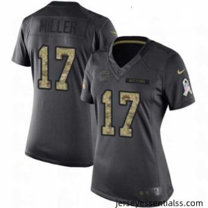 Womens Nike Chicago Bears 17 Anthony Miller Limited Black 2016 Salute to Service NFL Jersey