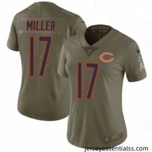 Womens Nike Chicago Bears 17 Anthony Miller Limited Olive 2017 Salute to Service NFL Jersey