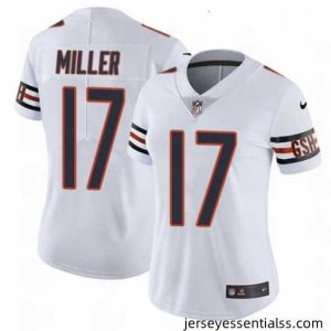 Womens Nike Chicago Bears 17 Anthony Miller White Vapor Untouchable Elite Player NFL Jersey