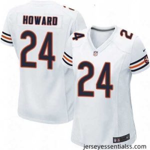Womens Nike Chicago Bears 24 Jordan Howard Game White NFL Jersey